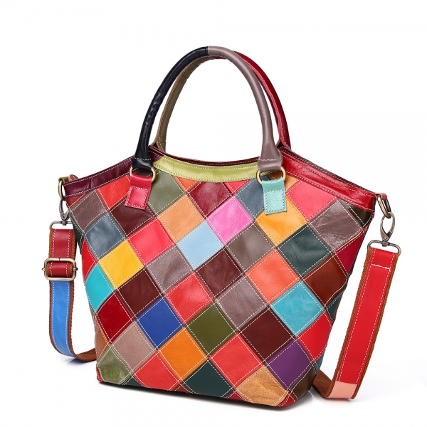 Vintage Tote Bag for Women Colorful Handbag