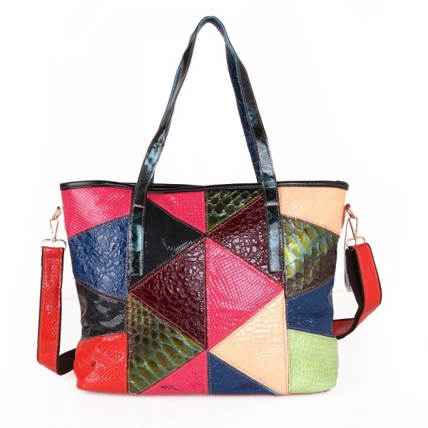 Colorful Patchwork Shoulder Bag Multicolor Bag for Women 100501