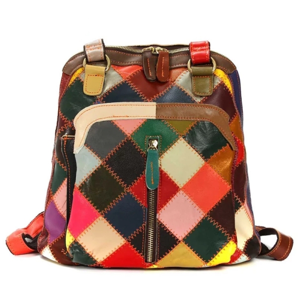 Vintage Patchwork Backpack Colorful Backpack Multicolor Travel Backpack 100502