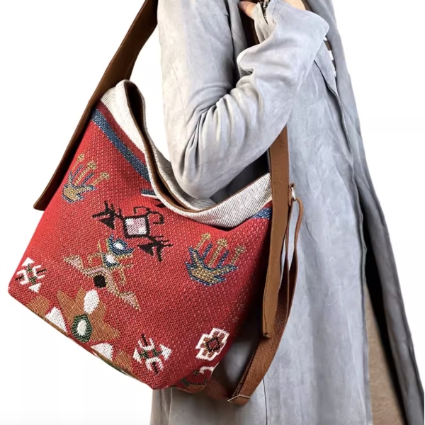 Shoulder bag, embroidery bag, casual bag, handmade bag, canvas bag, bohemian Bag, crossbody bag, ethnic bag, gift for her