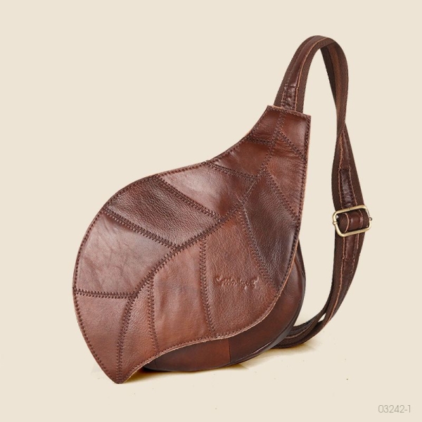 Crossbody bag, Leaf Bag, Chest Bag, Casual bag, Handmade bag, Women's Bag, Leather Bag, Vintage bag, Cute Bag, Gift for her