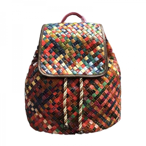 Patchwork Women's Backpack Genuine Leather Travel backpack